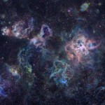 Туманность Тарантул, размером более 1 000 световых лет, - это гигантская эмиссионная туманность внутри соседней галактики